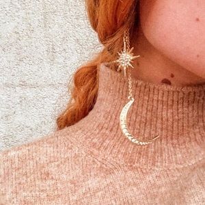 Boho moon & star earrings